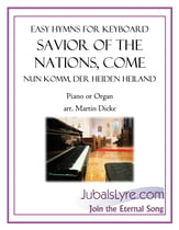 Savior of the Nations, Come piano sheet music cover